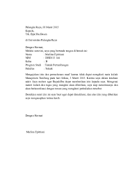 Contoh surat izin sakit adalah surat yang digunakan untu keperluan izin ketika dalam keaadan sakit, ketika seseorang dalam keadaan sakit, pastinya anda akan surat izin sakit ini digunakan agar anda tidak kena sanksi di lingkup sekolah, kuliah atau di tempat anda bekerja. Doc Contoh Surat Izin Kuliah Feronika Purba Academia Edu