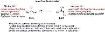 Keto Enol Tautomerism Hydrogen Bond Organic Chemistry Chemistry