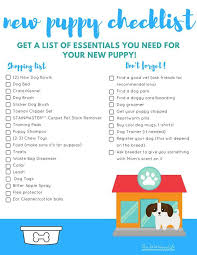 Pets Dog New Puppy New Puppy Checklist Dog Training