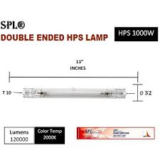 Ipower 1000 watt double ended enhanced performance hps grow light lamp bulb. Spl Horticulture Double Ended 1000 Watt High Pressure Sodium Hps 1000w Grow Light Bulb Lamp For Magnetic And Digital Ballast Kush And Kind