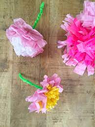 These paper flowers make for a beautiful present for any occasion. Tissue Paper Flowers Babyccino Kids Daily Tips Children S Products Craft Ideas Recipes More