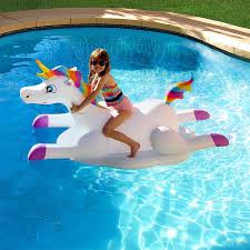 There are 268 inflatable pool toys for sale on etsy, and they cost $31.36 on average. Cloud Rider Rainbow Unicorn Inflatable Ride On Pool Float Toys R Us Canada