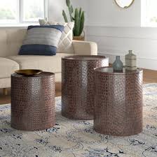 Bunching coffee tables should always look refreshing, unique and elegant, as that is where you would sit for a fresh cup of coffee and feel rejuvenated. Mistana Adrianna Pedestal 3 Bunching Table Reviews Wayfair