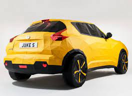 nissan forms full size origami car with 2 000 folded paper sheets origami car nissan juke nissan cars
