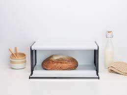 The thanks to the flat top on the brabantia fall front bread bin, you are able to store items that would otherwise be taking up space on your kitchen counter. Fall Front Bread Bin White Brabantia