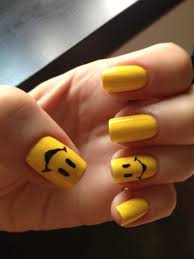 Smiley Face Nails Ha Ha Ha Nails Happy Nails Yellow Nail Art