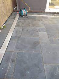 Brick patio pavers are made from clay that has been cast into forms and then heat cured. Removing Grout And Cement From A Black Limestone Patio In Cheltenham Patio Stone Cleaning And Maintenance