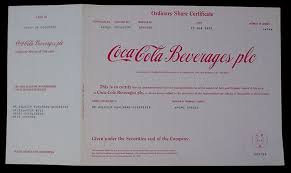 Hier gibt's immer das neuste der coca‑cola collection mit dem deine lieblingsmomente noch. Aktienzertifikat Coca Cola Bewerages Plc 1 Papier Catawiki