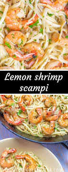 Creamy shrimp scampi is one of those dishes that just hits the spot. This Easy Shrimp Scampi With Linguine Features Tender Juicy Shrimp Tossed In A Delicious White Wine L Shrimp Scampi Linguine Lemon Shrimp Pasta Scampi Pasta