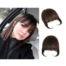Getting a fringe haircut depends on your hair type, texture, and style. Bhf Fringe 3 Clips Dark Brown Clip In Hair Bangs Real Human Hair Clip In Extensions Bangs Fringe Hairpiece Dark Brown Amazon In Beauty