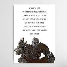 Wunder Korg Thor Ragnarok Taika Waititi Filmzitate Wandkunst Humorvolle Zitate Wandkunst Filmzitate