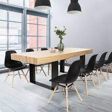 Ajouter a la liste de souhaits. Table A Manger Industrielle Bois Et Noir 224cm Phoenix Id Market