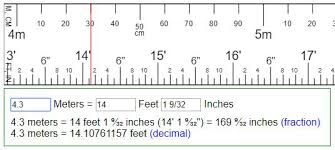 Convert Meters To Feet Inches Or Reversion Ft In M