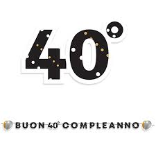 Festone Maxi Scritta Buon Compleanno 40 Anni Linea Prestige 6 Mt Feste E Party Ebay
