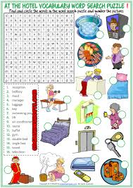 The spruce / kaley mckean halloween word search puzzles are a great activity. Hotel Vocabulary Esl Word Search Puzzle Worksheets