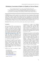 *malaysia assessment based on dosh industry code of practice on iaq 2010. Pdf Preliminary Assessment Of Indoor Air Quality In Terrace Houses Azni Zain Ahmed And Fairus Darus Academia Edu