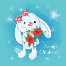 Poinsetia, flor de pascua dibujos para colorear. Tarjeta De Navidad Con Conejito De Dibujos Animados Y Un Ramo De Flor De Pascua Descargar Vectores Gratis Illustrator Graficos Plantillas Diseno