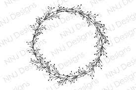 Download Circle Leaf Wreath Svg Monogram Frame Graphic By Nnj Designs Creative Fabrica