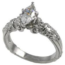 14k Gold Marquis Antique Engagement Cz Cubic Zirconia Ring Vintage Engagement Rings Antique Engagement Wedding Rings Vintage