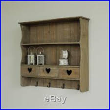 wooden heart wall storage shelf drawers