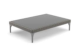 The tabletop and base offer plenty of storage space. Mu Coffee Table Glass Top 90x130 By Dedon Stylepark