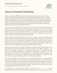 Exciting and mysterious and having a strong…. Jealousy In Romantic Relationship Phdessay Com