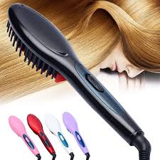 Free Shippping Ceramic Electric Hair Straightening Brush Hair Straightener Comb Girls Lad Hair Brush Straightener Straightening Brush Ceramic Hair Straightener