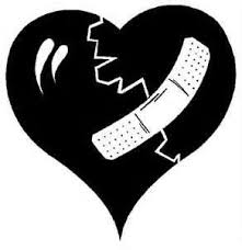 Black And White Broken Heart No More Bandaids Broken Heart Pictures Broken Heart Drawings Broken Heart