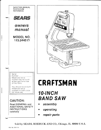 Black And Decker Band Saw Manual Craftsman Saw 113 244513 User Guide Manualsonline Com
