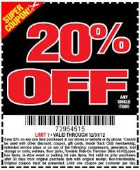 20 Off Any One Item At Harbor Freight Harbor Freight Coupon Printable Coupons Harbor Freight Tools