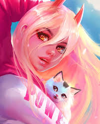 Casual Power and Meowy fanart by me :) : r/ChainsawMan