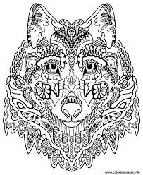 Home grown hospitality just color page 9. Cute Wolf Adult Mandala Grown Up Coloring Pages Printable