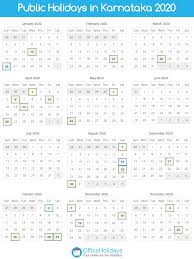 Karnataka Announces Public Holidays For 2020 Public Holidays News