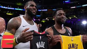 Browse 1,444 lebron james jersey stock photos and images available, or start a new search to explore more stock photos and images. Lebron James Dwyane Wade Hug Swap Jerseys In Final Meeting As Lakers Win Vs Heat Nba Highlights Youtube