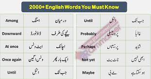 Basic English Vocabulary Words In Urdu English Vocabulary Words Vocabulary Words English Vocabulary