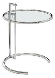 The stylish and functional cigarette table was originally designed by eileen gray in 1927 and conceived as a contemporary alternative to the bedside table. Eileen Gray Adjustable Height End Table Modern End Tables Modern Living Room Furniture Room Board