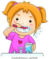 Boy brushing his teeth #1531570 by graphics. Kid Brushing Teeth A Young Girl Brushing Her Teeth Canstock