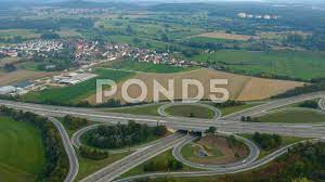aerial view of the highway crossing in hausen in germany stock footage by gdmpro aerial view baden wurttemberg aerial