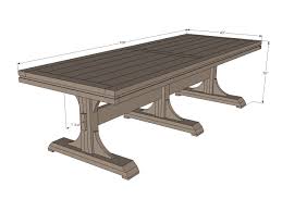 Triple Pedestal Farmhouse Table Diy Dining Table Farmhouse Table Plans Diy Farmhouse Table