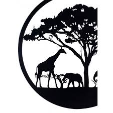 Deco Murale Fer Arbre De Vie Stylise Noir Mod 14 H 60 Cm Les savanes accueillent une grande diversité d'animaux. deco murale fer animaux et savane africaine noir h 60 cm