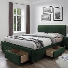 Besoin vers vers augmenter votre personnel particulier contact vers état décor? Lit En Velours Vert Fonce 160 X 200 Cm Avec Structure En Bois Massif