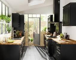 La Cuisine Bois Et Noir C Est Le Chic Sobre Raffine Archzine Fr Cuisine Rustique Chic Cuisine Bistro Cuisine Rustique