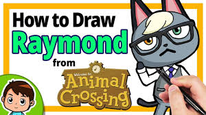 How To Draw Raymond Animal Crossing Villager Step By Step Drawing Animal Crossing Villagers Animal Crossing Step By Step Drawing