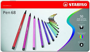 Viltstiften Stabilo Pen 68 Metalen Doos 50 Stuks Wheelz4kids