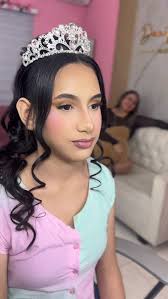 Maquillaje y peinado para una quinceañera hermosa 🥰✨
