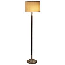 Allen Roth 62 5 In Satin Nickel Contemporary Modern Standard Shaded Floor Lamp Indoor Floor Lamp With Fabric Shad Indoor Floor Lamps Floor Lamp Fabric Shades