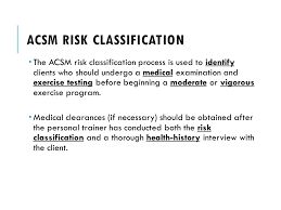 Acsm Risk Stratification Ppt Download