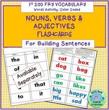 Документы, похожие на «table verbs, nouns, adjectives, adverbs». 1st Grade Vocabulary Fry Words All Year Activities Nouns Verbs Adjectives