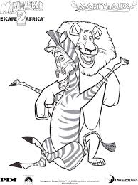 Coloring Page Madagascar Cartoon Coloring Pages Zebra Coloring Pages Coloring Pages