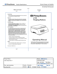 Pitney Bowes G799 Users Manual Manualzz Com